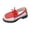 Red, variant on Rokment Women's Vintage Studded Color Block Platform Penny Loafers Fashion Sneakers Retro Leather Chunky Block Mid Heel Slip on Mary Jane Oxfords Dress Shoes for Woman Black Size 6