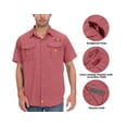 thumbnail image 3 of Little Donkey Andy Men's UPF 50+ UV Protection Shirt, Long Sleeve Fishing Shirt, Breathable and Fast Dry Watermelon Red XS, 3 of 7