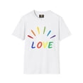 thumbnail image 2 of LOVE (MULI-COLOR PRINT) Unisex Softstyle T-Shirt, 2 of 5