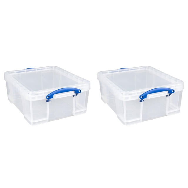 Caja de Almacenamiento Really Useful Box 2 x 17L Plástico Transparente