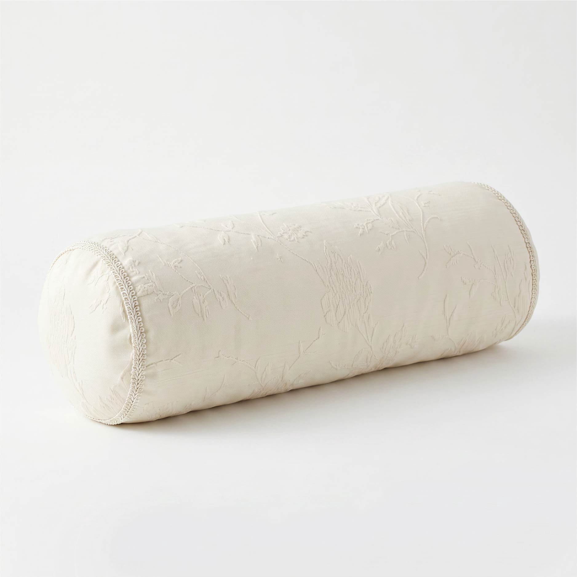 The Pioneer Woman Cream Matelassé Floral Crochet Trim Decorative Bolster Pillow