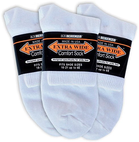 Extra Wide - Athletic Quarter Socks for Men (3 Pack) (16-21 (up to 6E ...