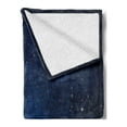 thumbnail image 2 of Moon Soft Flannel Fleece Throw Blanket, Winter Season Wonderland Starry Sky Night Forest Landscape Scenery Print, Cozy Plush for Indoor and Outdoor Use, 50" x 70", Dark Blue, by Ambesonne, 2 of 5
