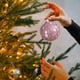 thumbnail image 1 of Ireezec Pink Glitter Foam Christmas Ball Ornament Hanging Decoration for Holiday Tree Party Festive Decorations Indoor Outdoor Xmas Decor, 1 of 6