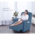 thumbnail image 3 of Housse de Chaise Inclinable Extensible, Housse de Chaise Inclinable en Tissu Jacquard, Housses de Chaise pour Chaise Inclinable, 1 Pièce de Protection pour Housse de Siège Inclinable avec Poche (Bleu Denim), 3 of 7