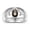 Black Star Sapphire, variant on Men's Rings 14K White Gold Pear Shape Tear Drop Cabochon Gemstone & Diamond Rings; Cabochon Emerald   Size 13