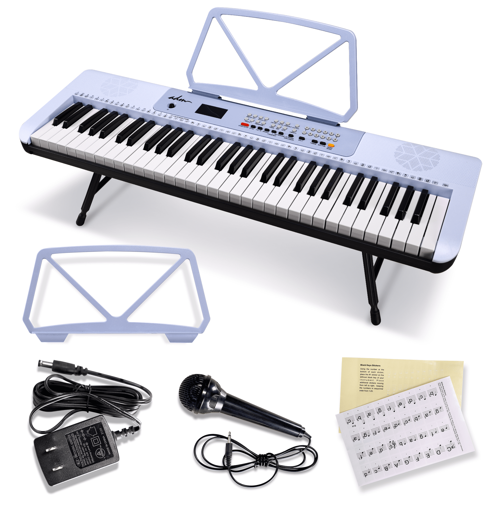Best Choice Products 54-Key Electronic Keyboard Piano Set w/ LCD