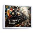 thumbnail image 2 of Designart "Geometric Momentum of Trains II" Transportation Floater Framed Canvas Wall Art, 2 of 7