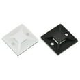 thumbnail image 4 of 30mmx30mm Nylon Adhesive Cable Tie Mount with Screw Hole White and Black Total 100 Set, 4 of 5