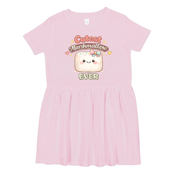 Inktastic Marshmallow Girls Toddler Dress