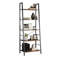 thumbnail image 6 of Yusong Bookshelf, Ladder Shelf 5-Tier Bookcase for Bedroom, Industrial Book Shelves Storage Rack with Metal Frame for Home Office, Rustic Brown, 6 of 7
