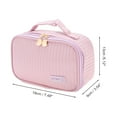 thumbnail image 2 of Unique Bargains 1 Pc Rectangle Handheld Makeup Bag Pink Purple PU, 2 of 4