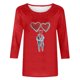 thumbnail image 4 of Xuyuer Women's Casual Daily Round Neck Three-Quarter Sleeve Loose T-Shirt, Comfortable 3/4 Sleeve Top for Spring Summer Everyday Fashion and Relaxed Weekend Wear, 4 of 5