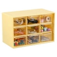 thumbnail image 1 of Mini Tiroirs de Rangement, Bureau d'Enseignant en Plastique avec 9 Tiroirs, Jaune, 1 of 7