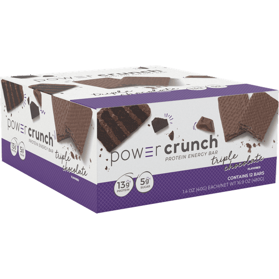 Power Crunch Original Triple Chocolate 12 count 1.4 oz bars