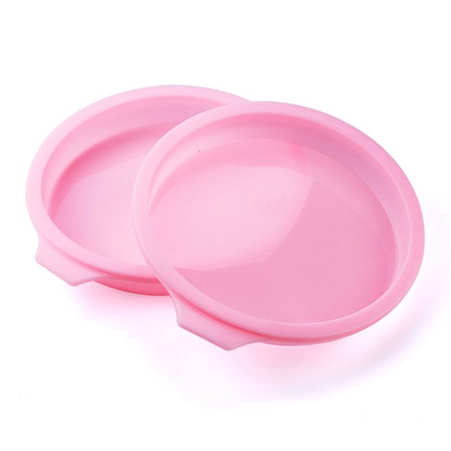 Coofit Silicone Cake Mold Round 2PCS DIY Non-Stick Cake Pan Baking Mold Bakeware Pan
