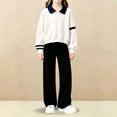 thumbnail image 4 of Girls 2 Piece Outfit Fall Long Sleeve Pullover Sweatshirt and Sweatpants Set Kids Tracksuit Sweatsuit Set Fashion Clothes, 4 of 5