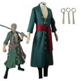 thumbnail image 3 of One Piece Roronoa Zoro Disfraces de Cosplay Kimono Disfraces de Halloween para Hombres Ropa de Juego de Rol Uniforme de Fiesta Traje Peluca Abrigo-r, 3 of 4