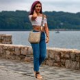 thumbnail image 2 of Bandoleras BOSTANTEN Trendy de piel vegana hobo marrón claro, 2 of 8