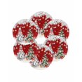 thumbnail image 7 of 13 Inch Round Placemats Set of 6, Red Gnomes Christmas Non Slip Heat Insulation PP Table Mats, Snowflake Xmas Tree Gifts Winter Washable Place Mats for Kitchen Dining Party Table Decor, 7 of 7