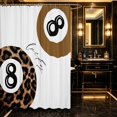 thumbnail image 2 of Erosebridal 8 Ball Shower Curtain 72Wx84L Violet Bathroom Shower Curtain, Violet Leopard, 2 of 5