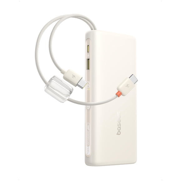 Baseus Portable Charger with Built in Cable, 100W Laptop Power Bank 20000mAh, Travel Essential Fast Charging USB C Battery Pack for MacBook, iPhone 1