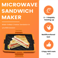 thumbnail image 4 of Appareil à Sandwichs pour Micro-Ondes, Appareil à Sandwichs pour Micro-Ondes, Appareil à Grilled Cheese Micro-Gourmand, Appareil à Sandwichs pour Micro-Ondes, 4 of 7