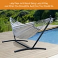 thumbnail image 2 of Lazy Daze Hammocks Double Hammock with Built-in Pocket and Space Saving Steel Stand Includes Portable Carrying Case and Head Pillow, 450 Pounds Capacity (Natural), 2 of 6