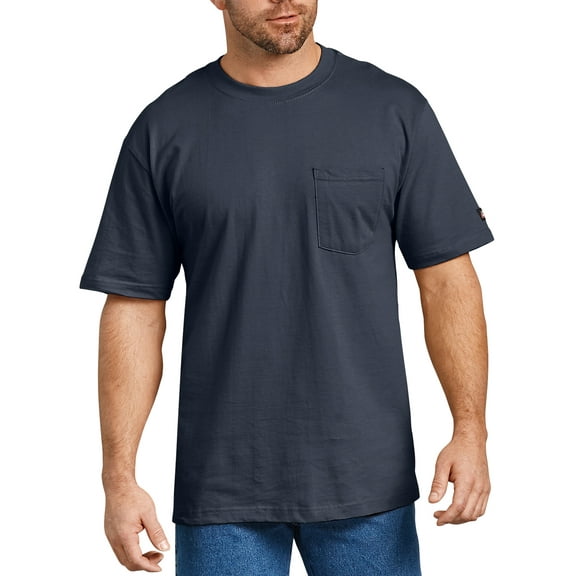 Genuine Dickies Mens and Big Mens Short Sleeve Heavy Weight Pocket T-Shirt, 2 Pack