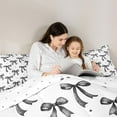 thumbnail image 5 of Castle Fairy Kawaii Ribbon Bow Boy Girl Full Size 3 Piece Comforter Set, Dreamy Princess Bedding, Polka Dots Bedding, 5 of 8