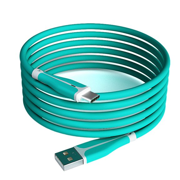 Necvior Soft Silicone USB to Type-C Charge Cable for Mobile Phones with Type-C Charging Port Fast Data Transfer Cable Cord 1M