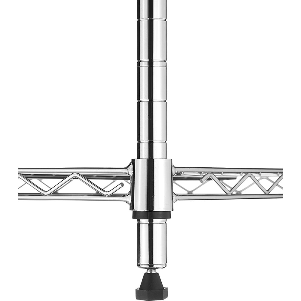 Whitmor Supreme 30"W x 14"D x 15"H Steel Freestanding Shelves, Silver Chrome, for Adult Use