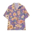 thumbnail image 5 of Guluxicc Polo Shirts for Women 3/4 Sleeve Floral Trendy Tops Summer V Neck T Shirts Fashion Clothing, 5 of 7
