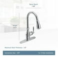 thumbnail image 2 of MOEN 7185EWC Brantford Chrome 15.5 in. H Pull Down Sprayer Kitchen Faucet with 360 Degree Spout Swivel and MotionSense Wave, 2 of 6