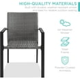 thumbnail image 4 of PetFurnishn Set of 2 Stackable Outdoor Wicker Dining Chairs All-Weather Firepit Armchair w/Armrests, Steel Frame for Patio, Deck, Garden, Yard - Gray, 4 of 8