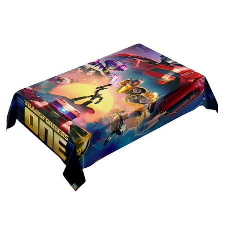 Transformers One square tablecloth has an iconic print, fits most tables, and is easy to care for. It adds a nostalgic touch and is perfect for fans，55" x 71"（140*180cm）