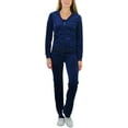 thumbnail image 6 of ToBeInStyle Women's Velour Tracksuit Zip-Up Hooded Jacket and Matching Pants, 6 of 9
