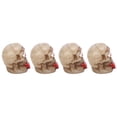 thumbnail image 4 of Juego de 4 tapas de válvula de neumático estilo calavera a prueba de polvo universal para coches, bicicletas, SUV, camiones, motocicletas, color rojo, 4 of 9