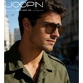 thumbnail image 3 of Joopin Unisex Polarized Clip on Sunglasses for Women Men Polygon Oversized Flip Up UV400 Protection Sun Glasses(Brown), 3 of 10