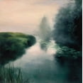 thumbnail image 2 of Purinton, Julia 20x20 Black Ornate Wood Framed with Double Matting Museum Art Print Titled - Twilight Fog, 2 of 4