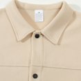 thumbnail image 6 of Turilly Men's Collared Shacket Snap Button Jacket Flap Pockets Casual Lightweight Overshirt for Fall Winter Daily, 6 of 9