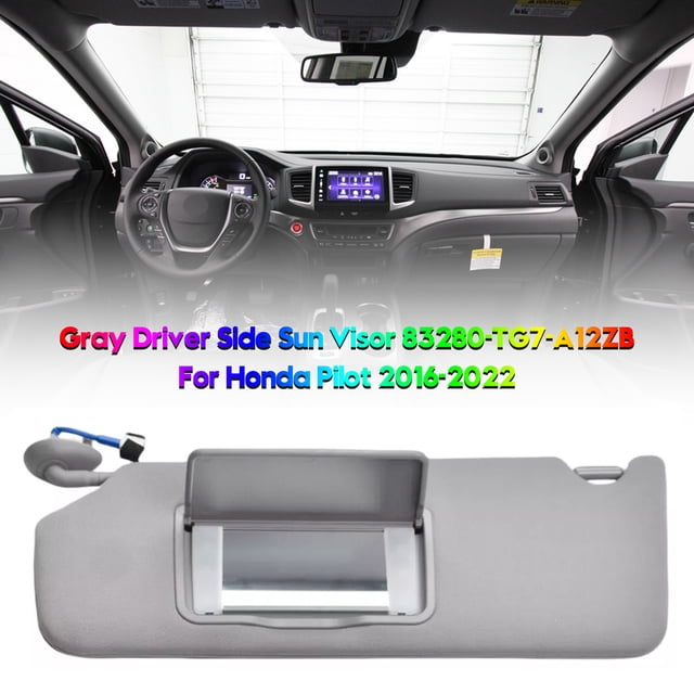 Gray Left Side Sun Visor 83280-TG7-A12ZB For Honda Pilot 2016-2022