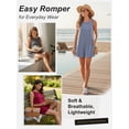 thumbnail image 4 of Anygrew Rompers for Women Casual Short Sleeve Oversized Athletic Workout Reversible Hot Shot Tee Romper Deep Pockets, 4 of 6