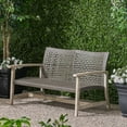 thumbnail image 2 of Marcia Outdoor Wood and Wicker Loveseat, 2 of 8
