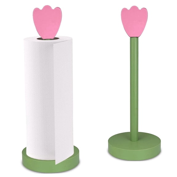 Unbranded Wood Cute Design Standing Countertop Paper Towel Holder Stand