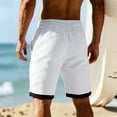 thumbnail image 3 of EOYWHK Golf Shorts with Pockets Elastic Waist Drawstring Mens Golf Shorts Soft Lightweight Breathable Casual Activewear for Men White, Size L, 3 of 8
