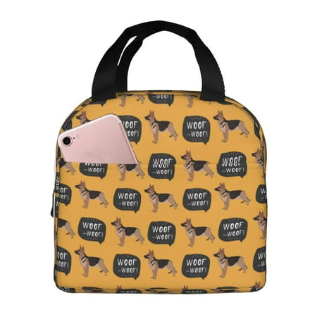 Insulated Lunch Bag for Women Men - German Shepherd Dog No.1002 Leakproof Cooler Lunch Box for Women Men  Lunch Tote Bags for Work School Picnic Travel