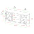 thumbnail image 5 of 58" Glass Barn Door Farmhouse TV Stand Console - Gray Wash, 5 of 18