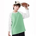 thumbnail image 6 of Xdegoge Kids Sweatshirts Long Sleeve Raglan Crew Neck Color Block Tops for Teen Girls Casual Loose Soft Workout Pullover Shirts Kids Fall Winter Fashion Outfits 2-15 Years, 6 of 8