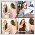 thumbnail image 3 of HOMCOM Makeup Vanity Desk Set with Stool, Dressing Table with LED Lighting Mirror, Drawers, for Bedroom, White, 3 of 7